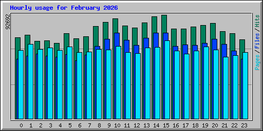 Hourly usage for February 2026