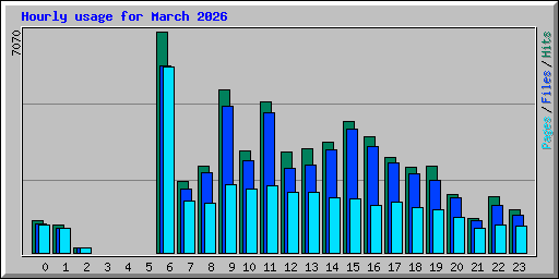 Hourly usage for March 2026
