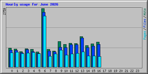 Hourly usage for June 2026