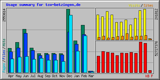 Usage summary for tsv-betzingen.de
